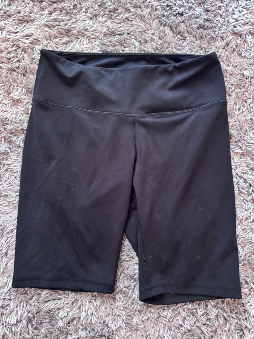 High-Rise Black Women's Bike Shorts